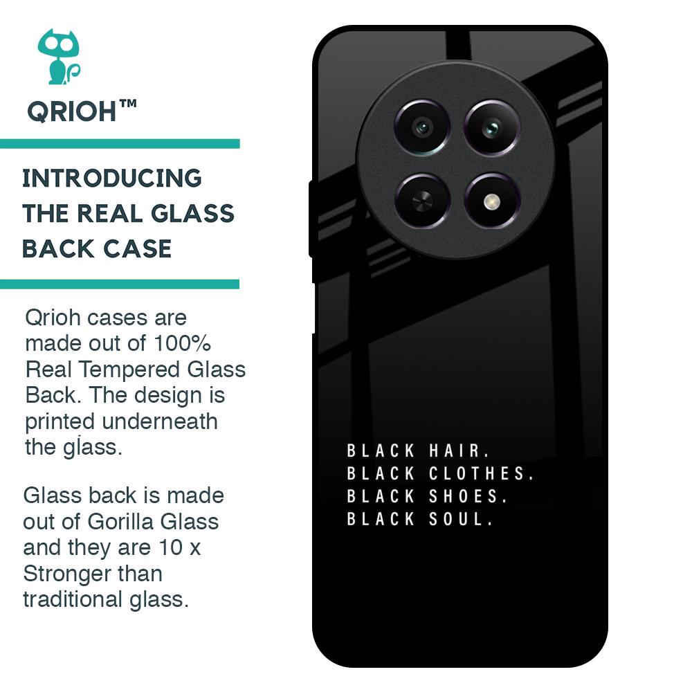 Black Soul Glass Case for Realme 12 5G