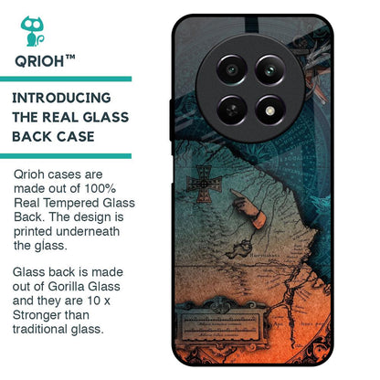 Geographical Map Glass Case for Realme 12 5G