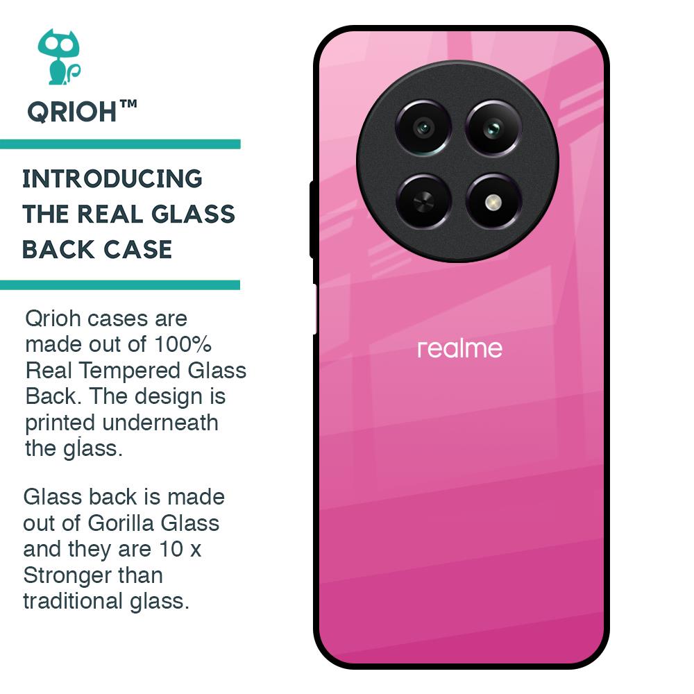 Pink Ribbon Caddy Glass Case for Realme 12 5G