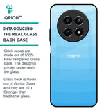 Wavy Blue Pattern Glass Case for Realme 12 5G