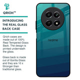 Green Triangle Pattern Glass Case for Realme 12 5G