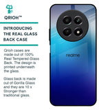 Blue Rhombus Pattern Glass Case for Realme 12 5G