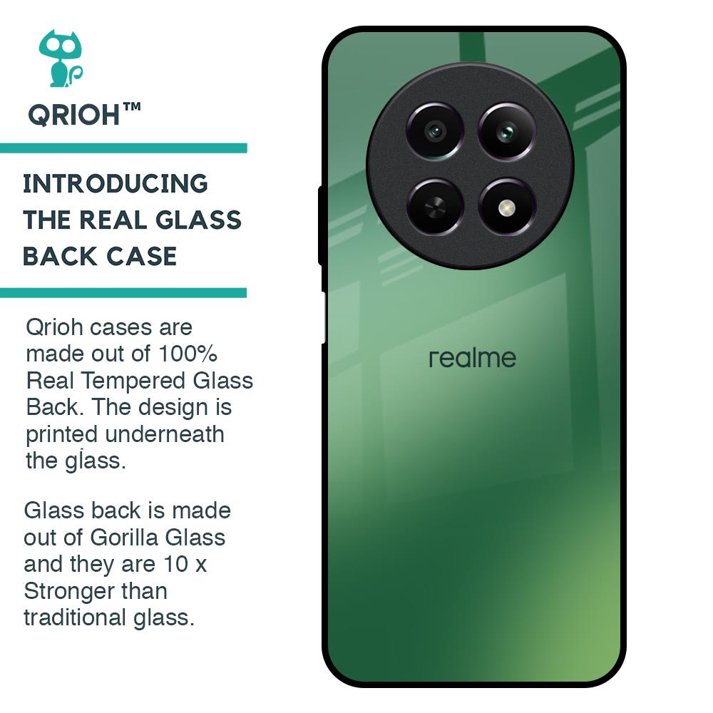 Green Grunge Texture Glass Case for Realme 12 5G