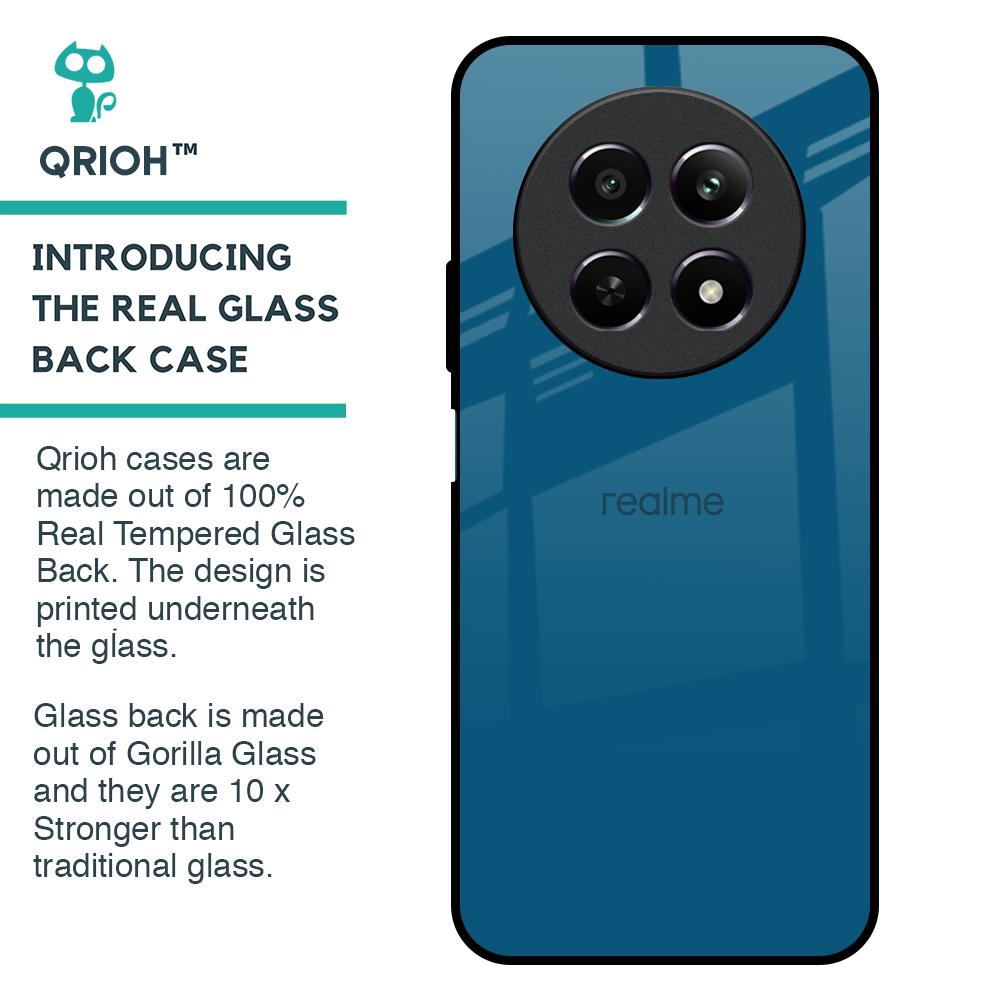 Cobalt Blue Glass Case for Realme 12 5G