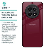 Classic Burgundy Glass Case for Realme 12 5G