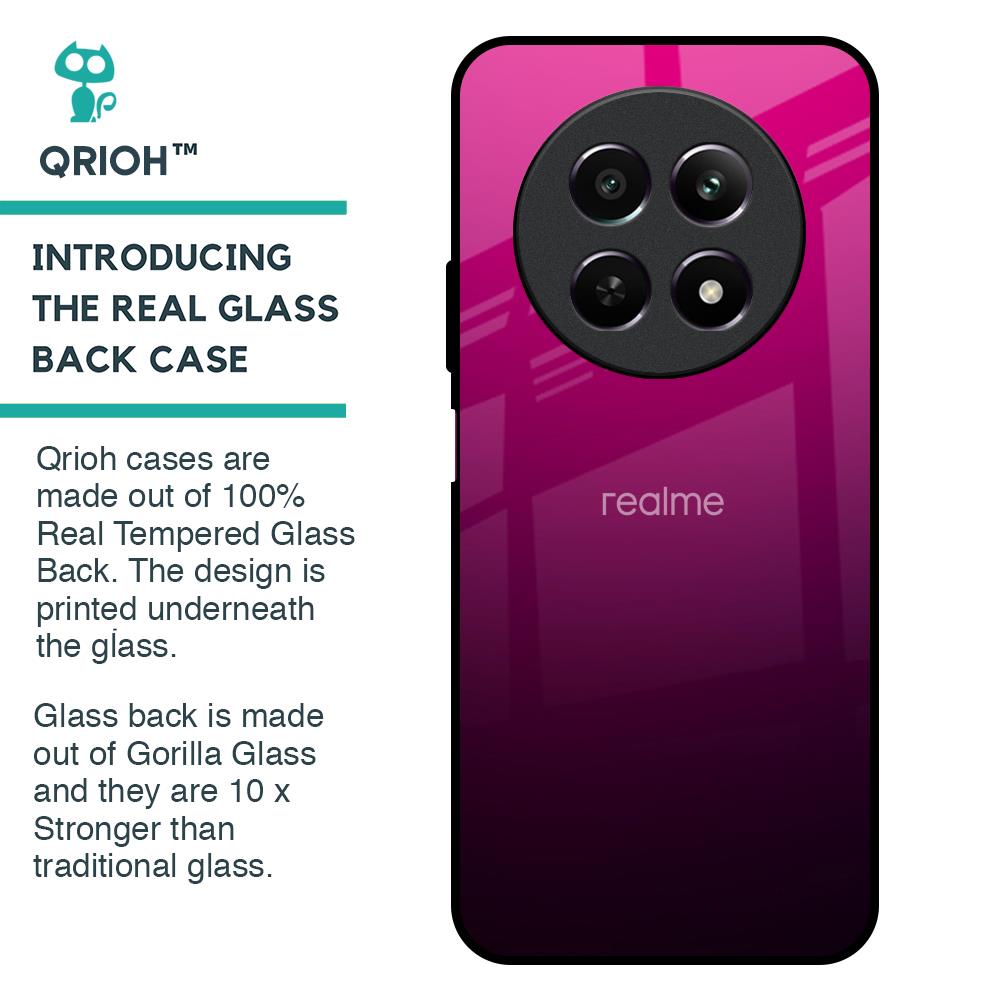Purple Ombre Pattern Glass Case for Realme 12 5G