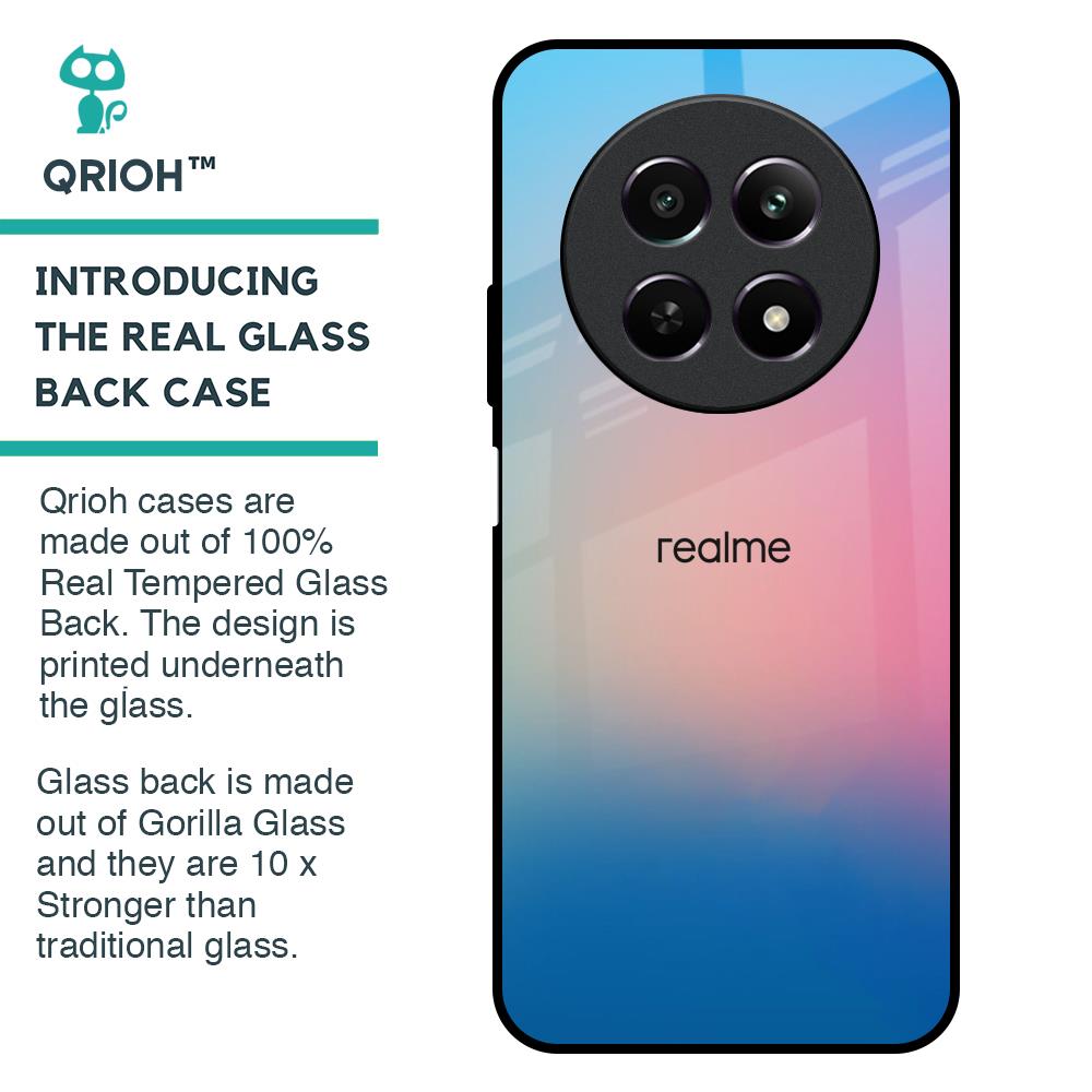 Blue & Pink Ombre Glass case for Realme 12 5G