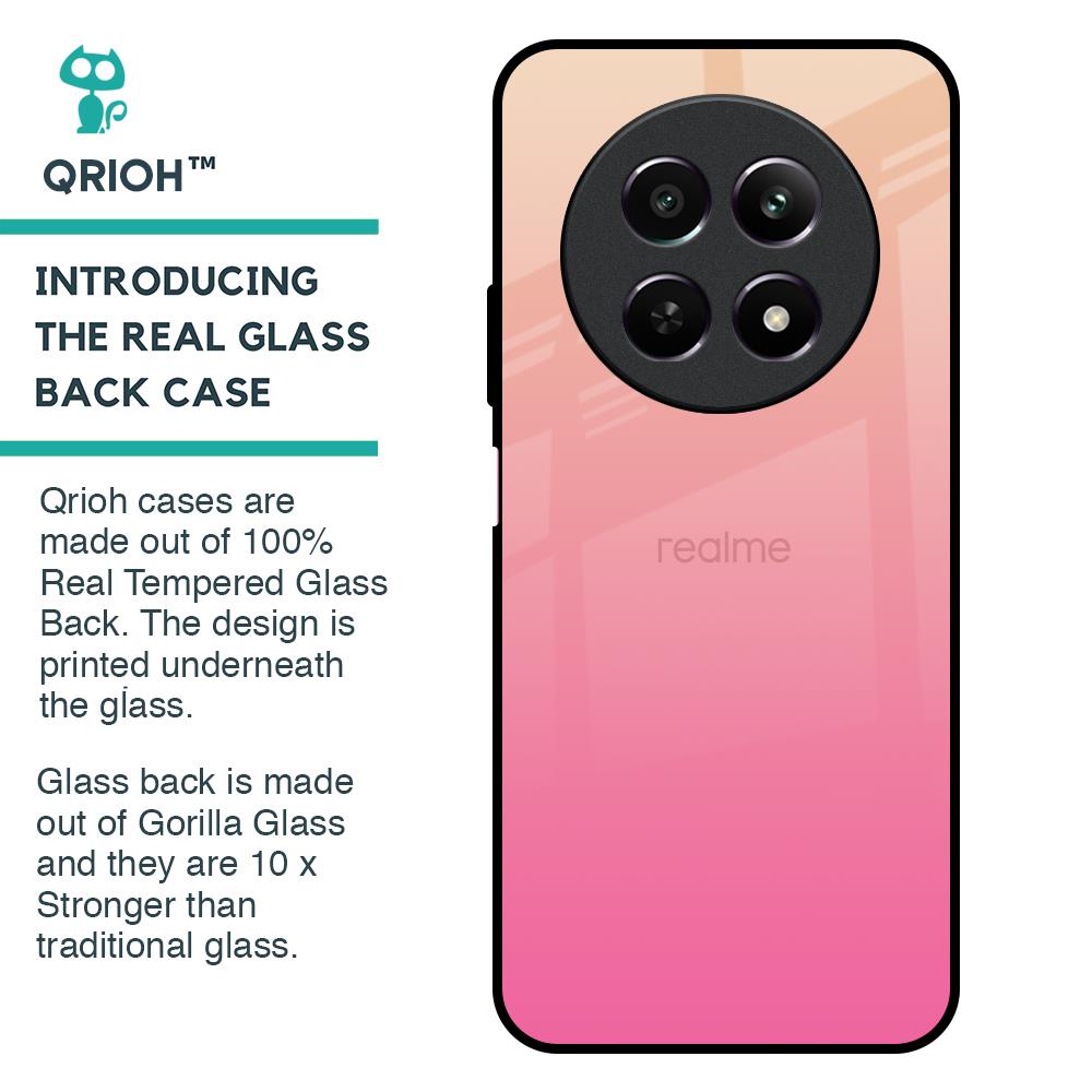 Pastel Pink Gradient Glass Case For Realme 12 5G