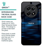 Blue Rough Abstract Glass Case for Realme 12 5G