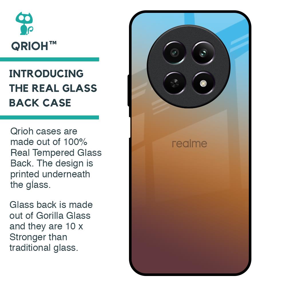 Rich Brown Glass Case for Realme 12 5G