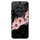 Floral Black Band Realme 12 Plus 5G Glass Back Cover Online