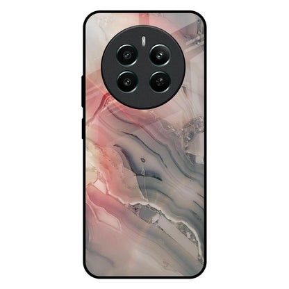 Pink And Grey Marble Realme 12 Plus 5G Glass Back Cover Online