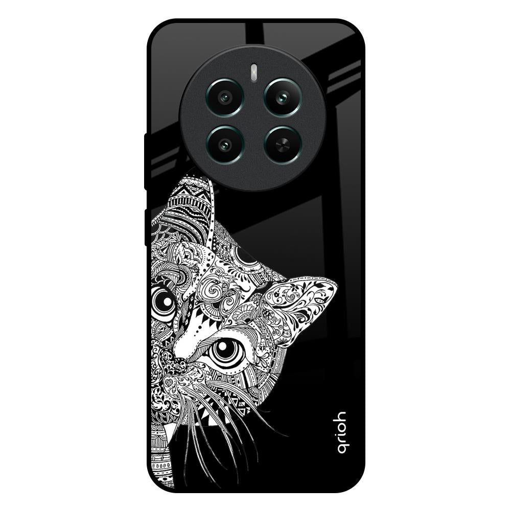 Kitten Mandala Realme 12 Plus 5G Glass Back Cover Online