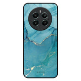 Blue Golden Glitter Realme 12 Plus 5G Glass Back Cover Online
