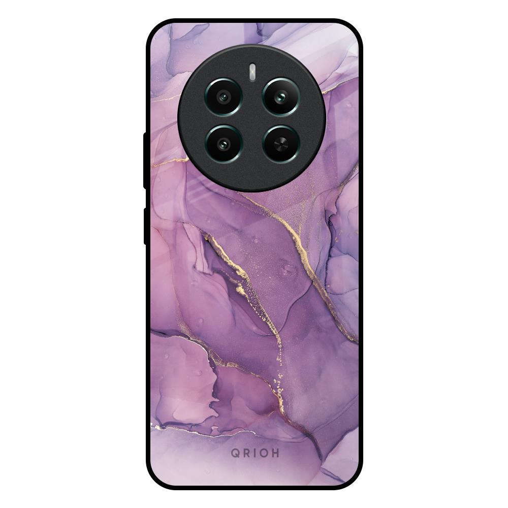Purple Gold Marble Realme 12 Plus 5G Glass Back Cover Online