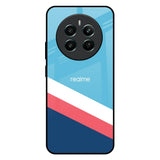 Pink & White Stripes Realme 12 Plus 5G Glass Back Cover Online