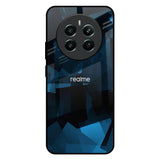 Polygonal Blue Box Realme 12 Plus 5G Glass Back Cover Online