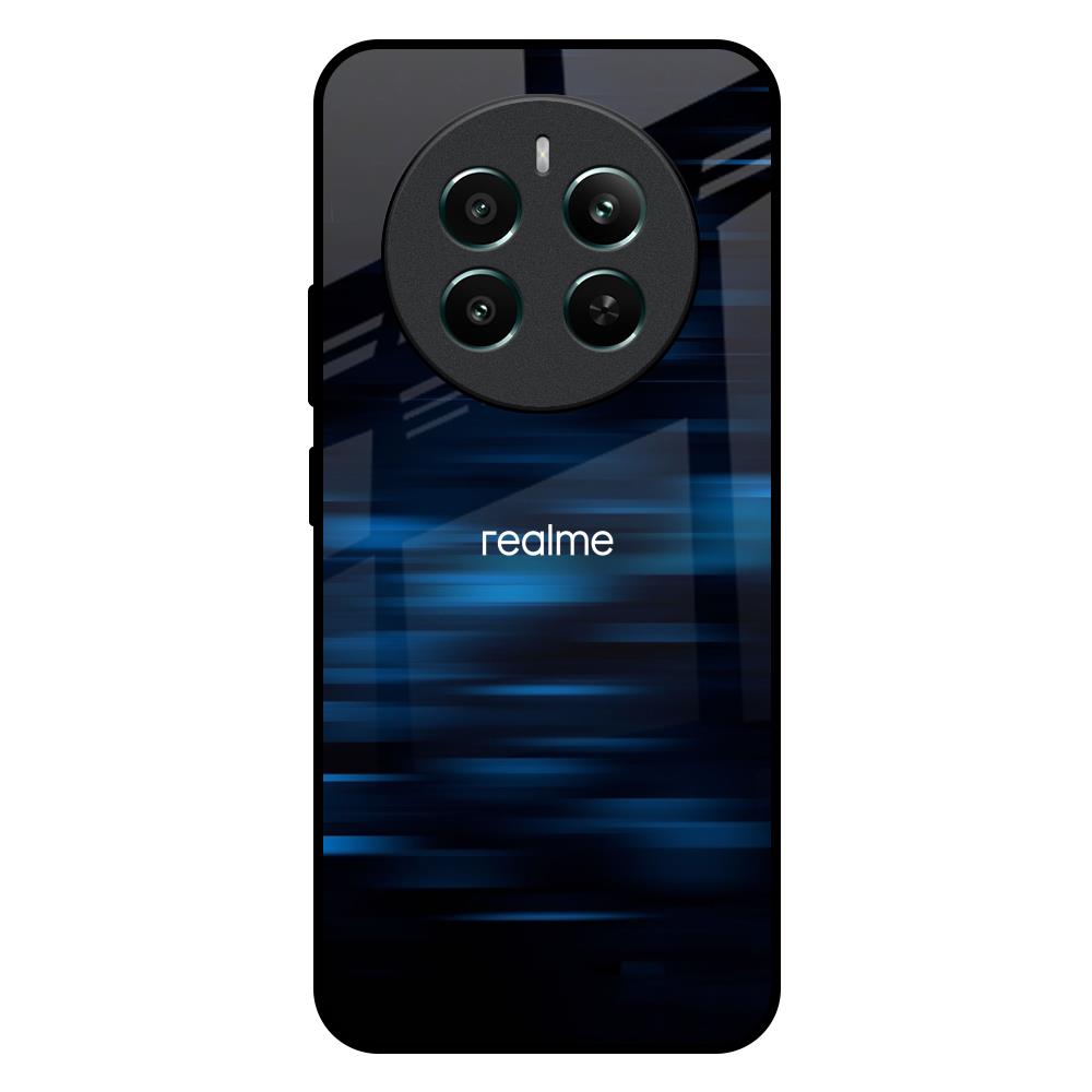 Blue Rough Abstract Realme 12 Plus 5G Glass Back Cover Online