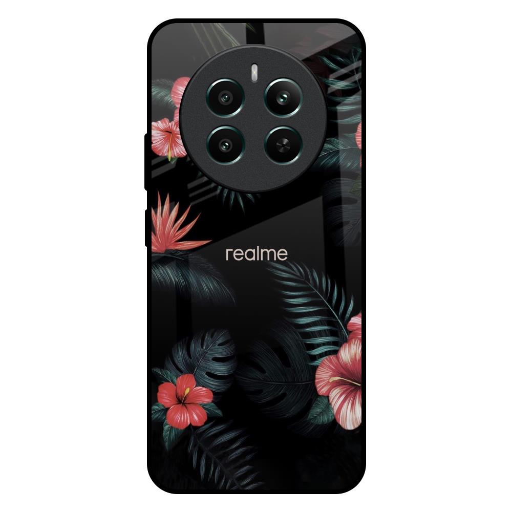Tropical Art Flower Realme 12 Plus 5G Glass Back Cover Online