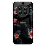Tropical Art Flower Realme 12 Plus 5G Glass Back Cover Online