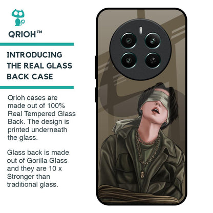 Blind Fold Glass Case for Realme 12 Plus 5G