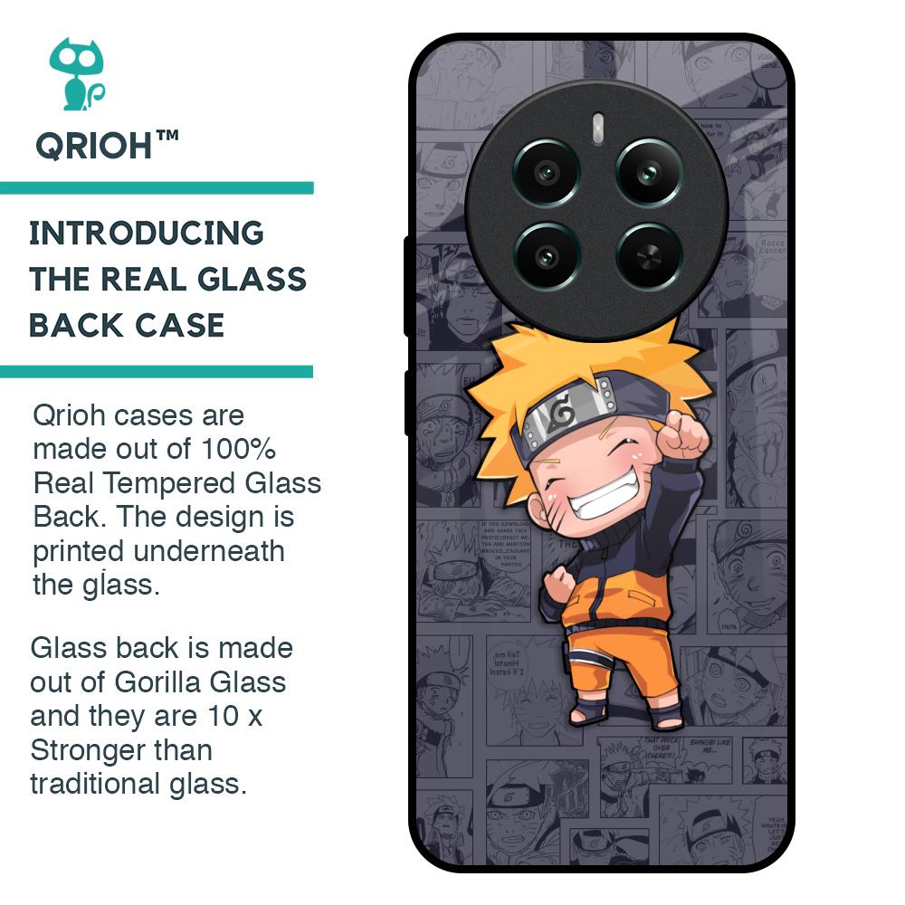 Orange Chubby Glass Case for Realme 12 Plus 5G