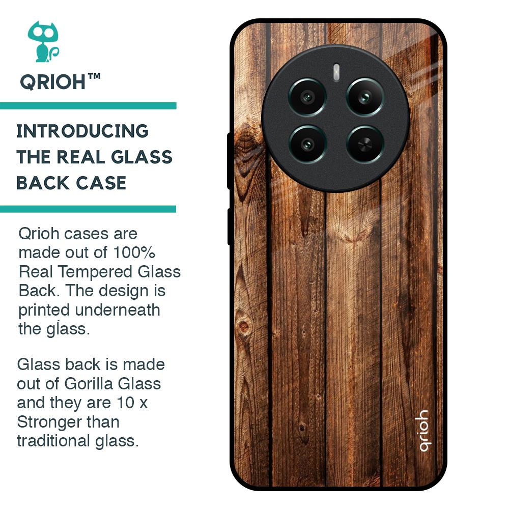 Timber Printed Glass Case for Realme 12 Plus 5G