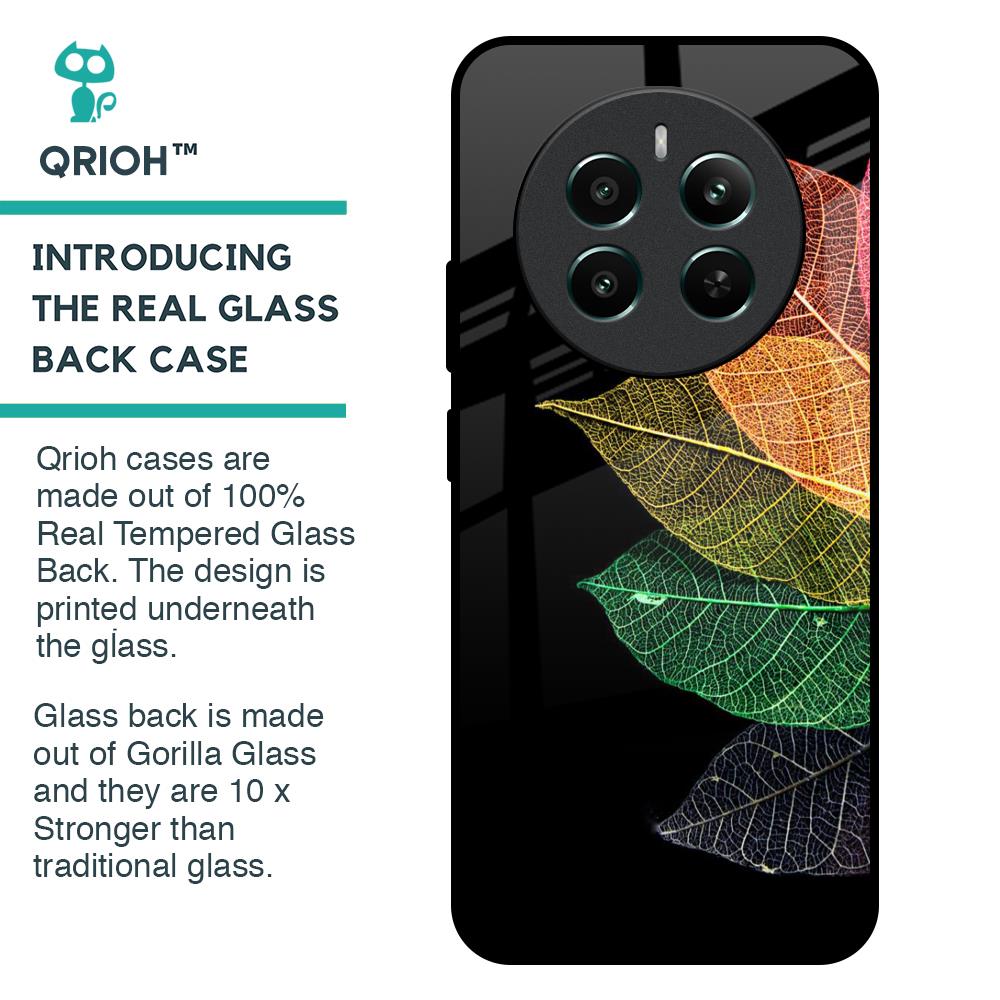 Colorful Leaves Glass Case for Realme 12 Plus 5G