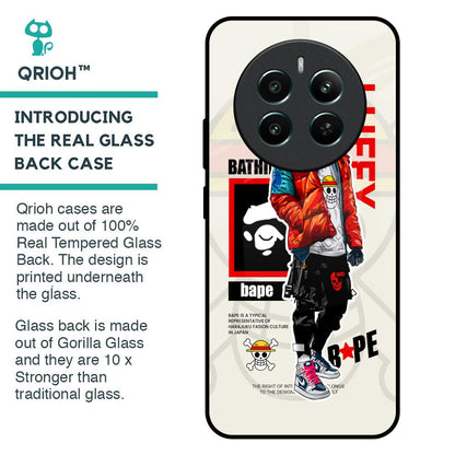 Bape Luffy Glass Case for Realme 12 Plus 5G