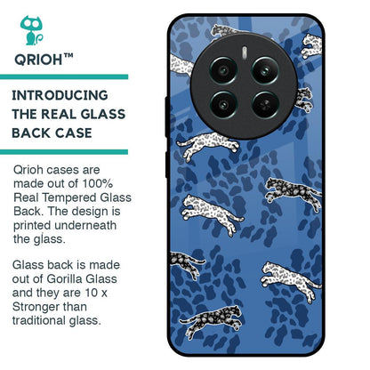 Blue Cheetah Glass Case for Realme 12 Plus 5G