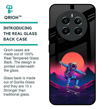 Retro Astronaut Glass Case for Realme 12 Plus 5G