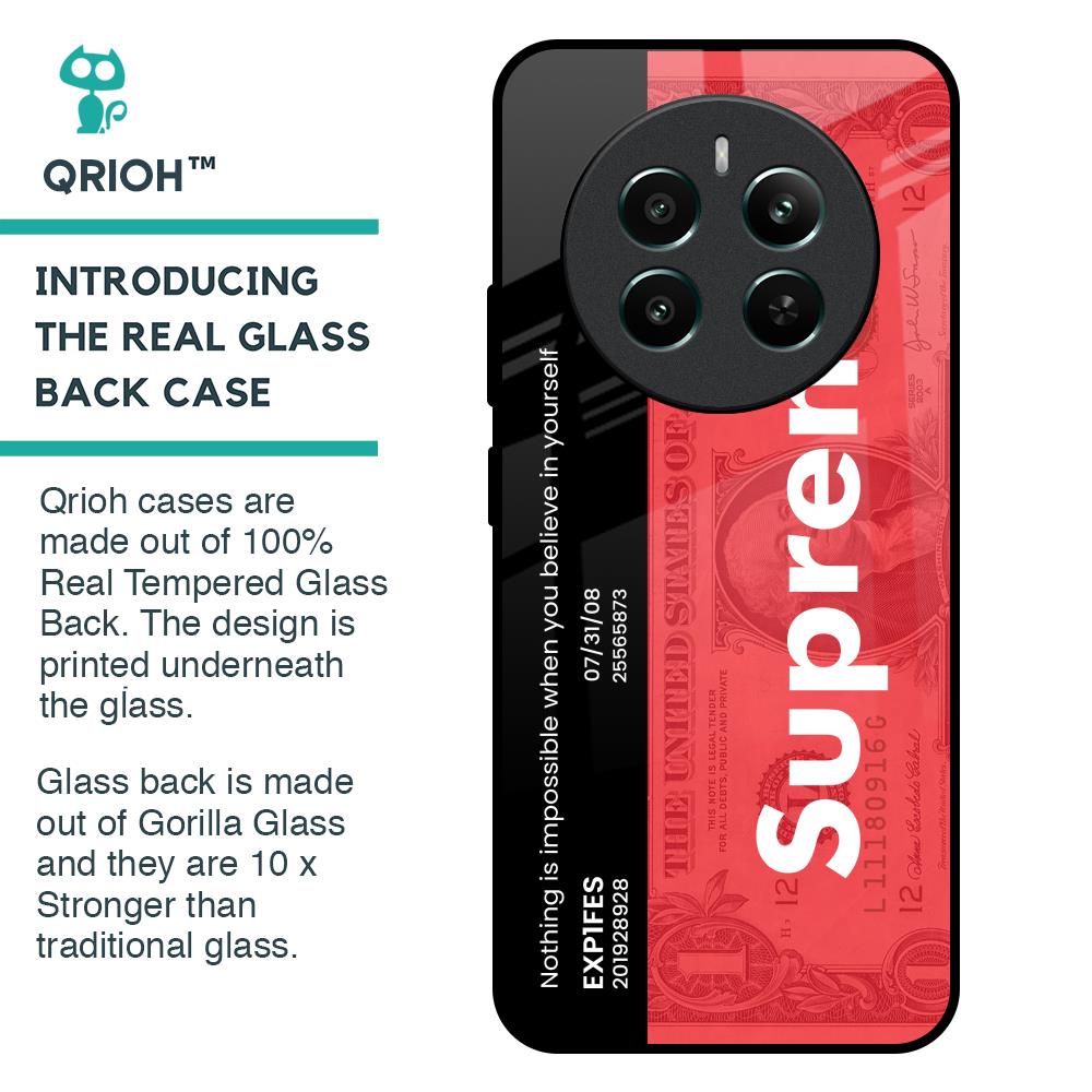 Supreme Ticket Glass Case for Realme 12 Plus 5G
