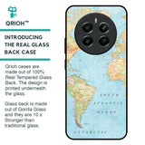 Travel Map Glass Case for Realme 12 Plus 5G