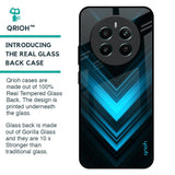 Vertical Blue Arrow Glass Case For Realme 12 Plus 5G