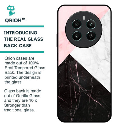 Marble Collage Art Glass Case For Realme 12 Plus 5G