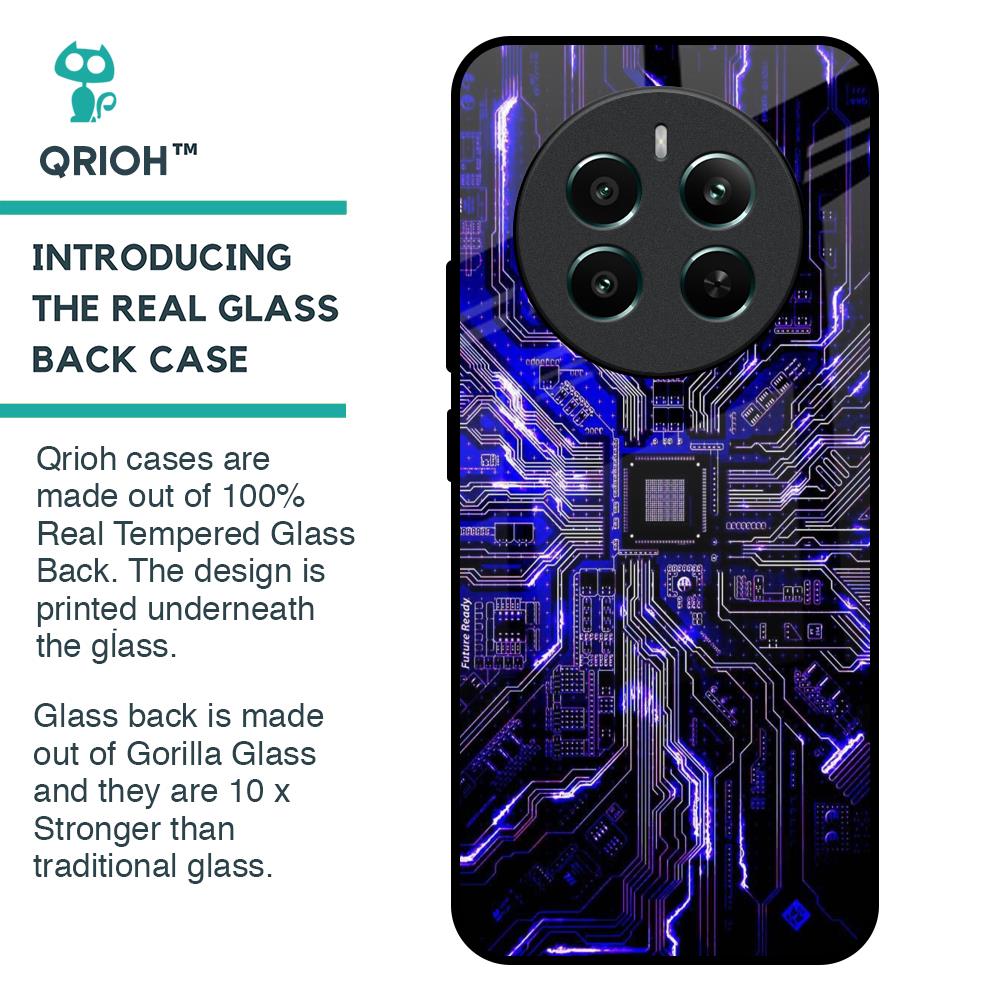 Techno Color Pattern Glass Case For Realme 12 Plus 5G