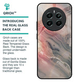 Pink And Grey Marble Glass Case For Realme 12 Plus 5G