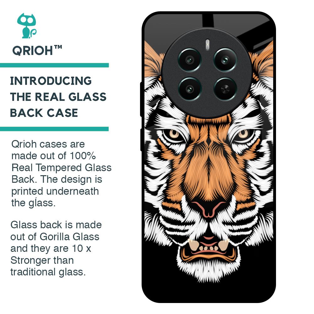 Angry Tiger Glass Case For Realme 12 Plus 5G