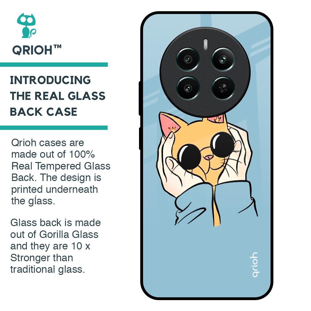 Adorable Cute Kitty Glass Case For Realme 12 Plus 5G