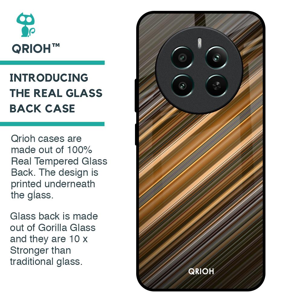 Diagonal Slash Pattern Glass Case for Realme 12 Plus 5G