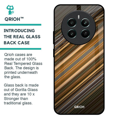 Diagonal Slash Pattern Glass Case for Realme 12 Plus 5G