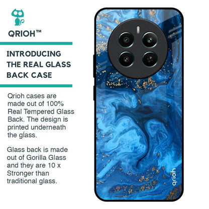Gold Sprinkle Glass Case for Realme 12 Plus 5G