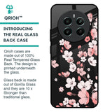 Black Cherry Blossom Glass Case for Realme 12 Plus 5G