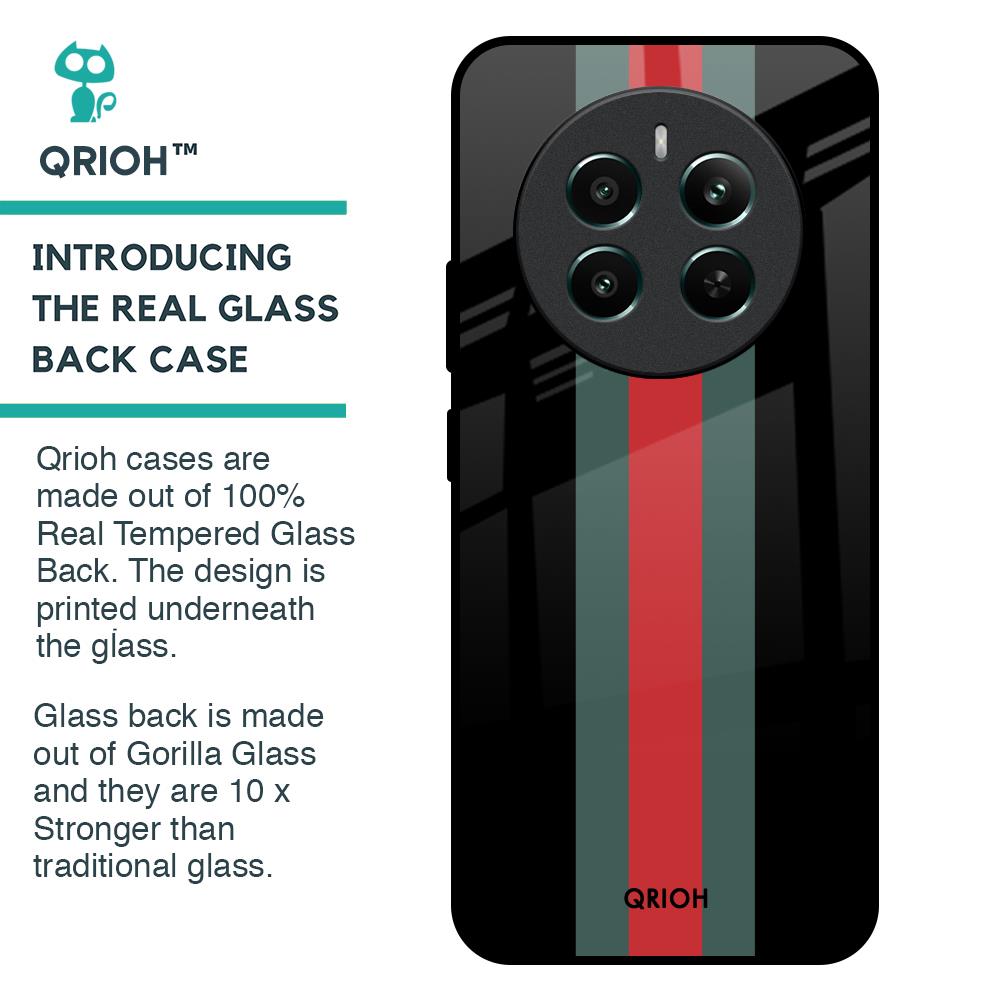 Vertical Stripes Glass Case for Realme 12 Plus 5G