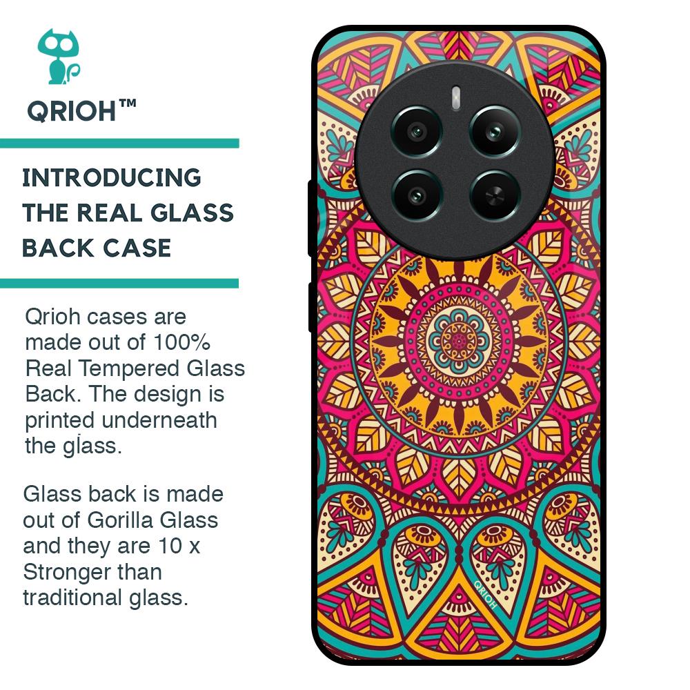 Elegant Mandala Glass Case for Realme 12 Plus 5G