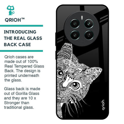 Kitten Mandala Glass Case for Realme 12 Plus 5G
