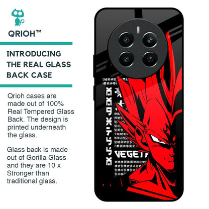Red Vegeta Glass Case for Realme 12 Plus 5G