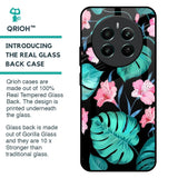 Tropical Leaves & Pink Flowers Glass Case for Realme 12 Plus 5G