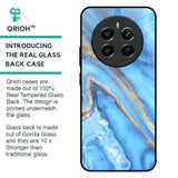 Vibrant Blue Marble Glass Case for Realme 12 Plus 5G