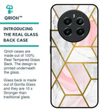 Geometrical Marble Glass Case for Realme 12 Plus 5G